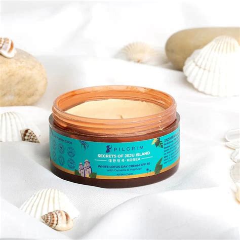 PILGRIM WHITE LOTUS DAY CREAM SPF 50 - WITH CAMELIA & YUGDUGU 100GM ...