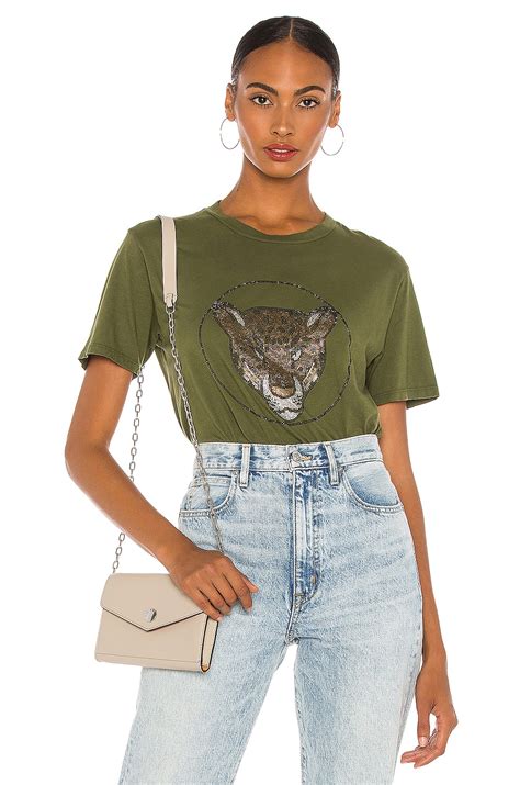 Le Superbe Auro Leopard Tee in Washed Army | REVOLVE