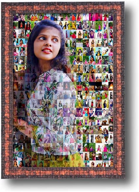 Personalized/Customized Premium Mosaic Photo Frame 12x18 inch (40-60 ...