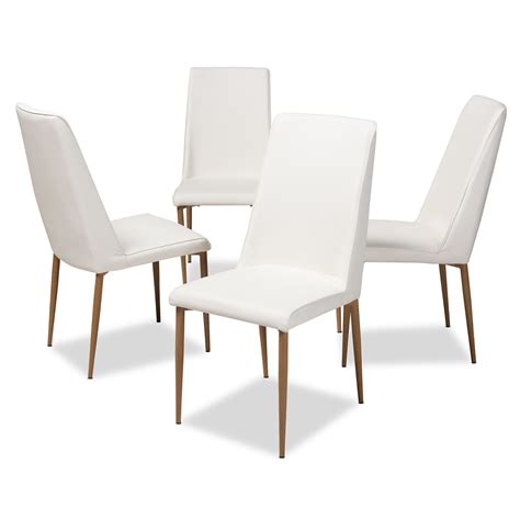 Modern White Leather Dining Chair at Jamie Spinelli blog