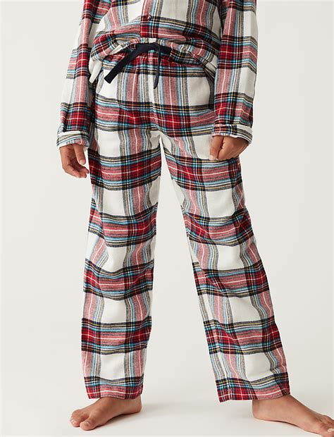 Buy Pure Cotton Checked Pyjamas at Marks & Spencer