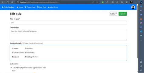 Image result for Source Code for Quiz Project JSP