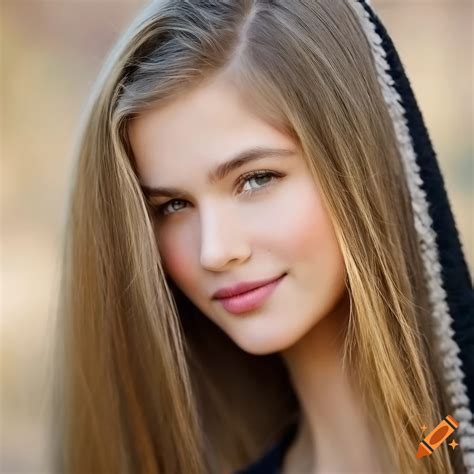 Portrait of a French beauty in love on Craiyon