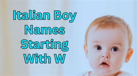 Italian Boy Names Starting With W