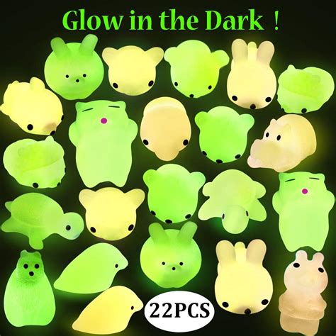 Buy Outee Mochi Squishies Toys, 22 Pcs Glow in The Dark Squishies Soft ...
