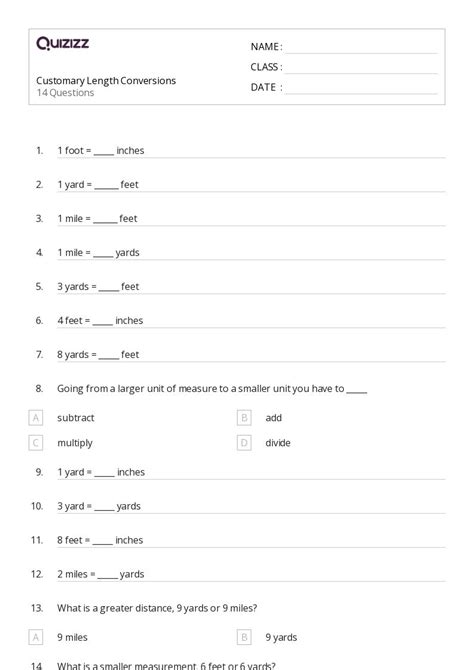 50+ Scale and Conversions worksheets for 4th Class on Quizizz | Free ...