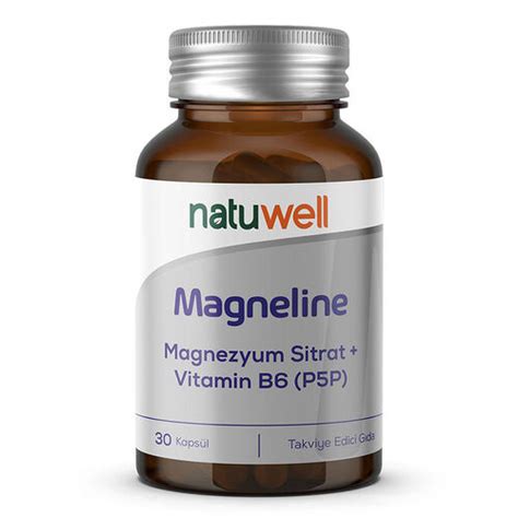Natuwell Magneline Magnezyum Sitrat P5P - Vitamin B6 30 Kapsül - Yerli ...