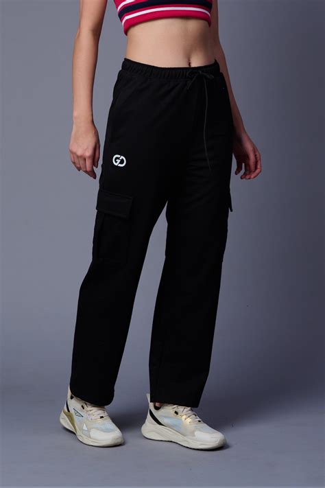 Plain Black Joggers for Women by Go Devil