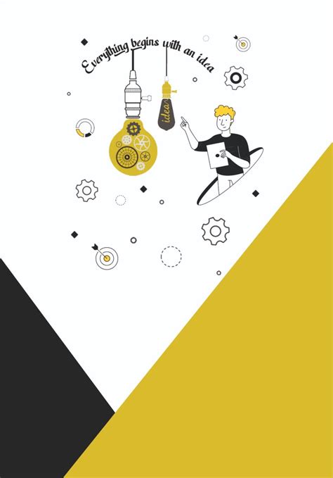 Everything Begins With an Idea Quote Office Wallpaper – Myindianthings