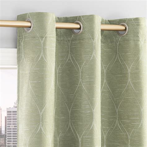 Sun Zero Alaster Geometric Ogee 100% Blackout Grommet Curtain Panel, 40 ...