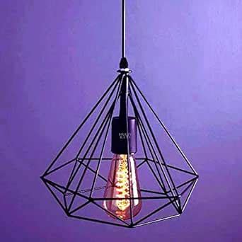 Buy Multy Rays Metal Diamond Cadge Hanging Lamp Bulb not Included ...