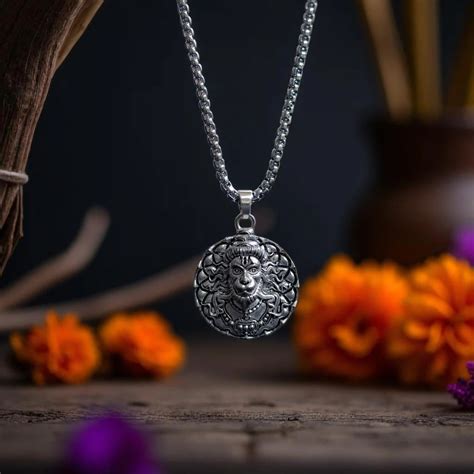 Hanuman Locket Pendant with Chain – Astromudra