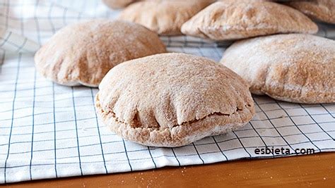 Pan de pita integral 100% - Pan árabe ¡Trucos! - Recetas de Esbieta