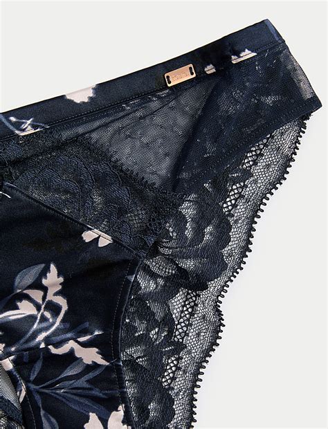 Buy Lantana Silk & Lace Brazilian Knickers at Marks & Spencer
