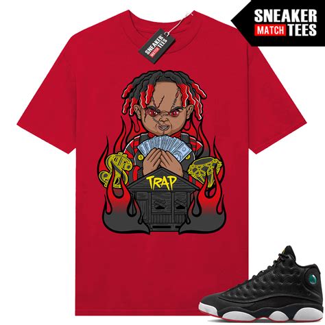 Jordan 13 Playoffs shirts Sneaker Match Red Trap Chucky