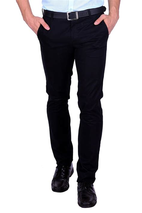 Buy HOFFMEN Regular fit Black Cotton Trouser at Amazon.in