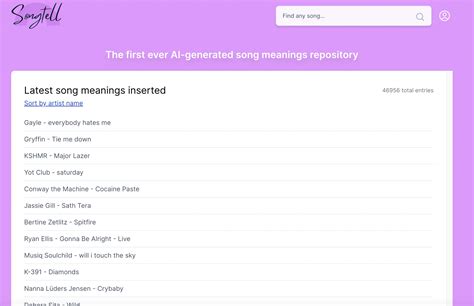 Songtell: Uncover Song Meanings with AI-Powered Lyrics Analysis | Creati.ai