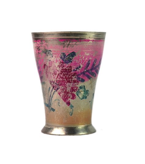 Buy Indian Hand Painted Brass Water/milk Drinking Tumbler Vintage ...