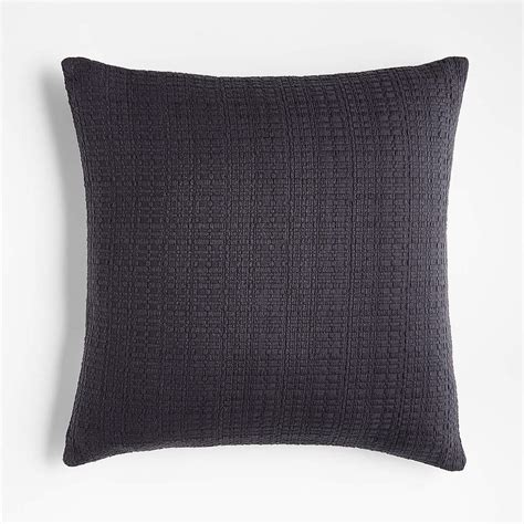Bari Baked Black Pillow 20" | Crate and Barrel UAE