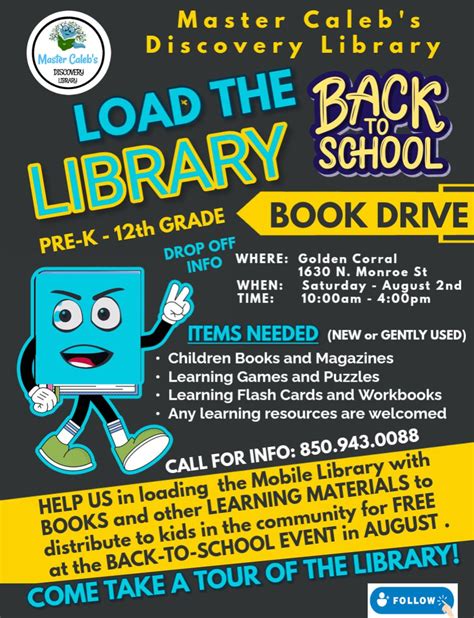 BACK- TO- SCHOOL BOOK DRIVE , Golden Corral Buffet & Grill (1630 North ...