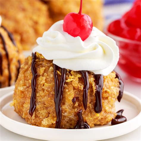 Images Of Fried Ice Cream Keto Fried Ice Cream Recipe | DudeFoods.com