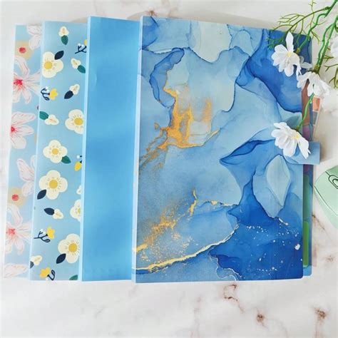 1PC Blue Color Expanding File Folders With Multy Pockets, Accordion ...