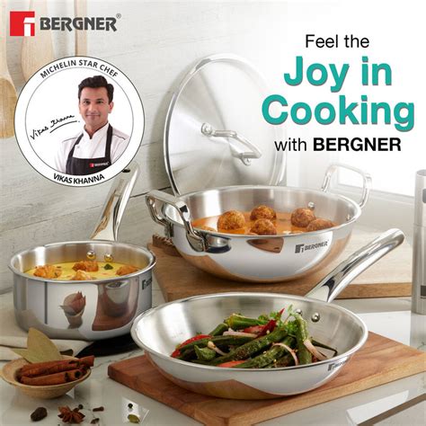 TriPro 4 pcs Tri-Ply Stainless Steel Cookware Set