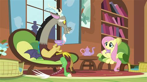 Image - Discord and Fluttershy having Tuesday tea S5E7.png - My Little ...