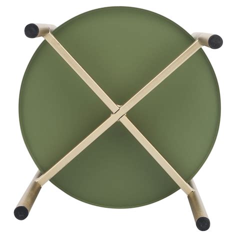 Sagebrook Home Round 14-in W x 23-in H Green Metal Indoor/Outdoor ...