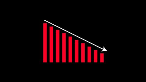 Business Growth Graph Going down. Alpha Channel Transparent Background ...
