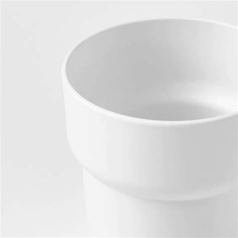 FÖRENLIG plant pot, in/outdoor white, 9 cm (3 ½") - IKEA