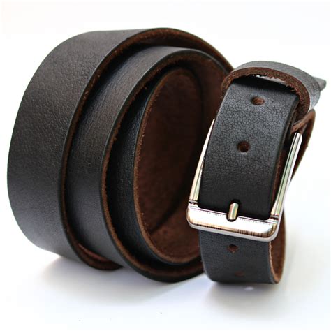 Black Formal Leather Belt for Men - Slim and Narrow - Mender Leather ...