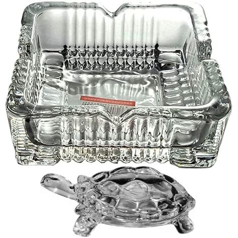 SSR Crystal Glass Turtle Tortoise with Plate for Feng India | Ubuy