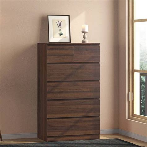 Urban Ladder Bocado Tall Chest Of Six Drawers Engineered Wood Free ...