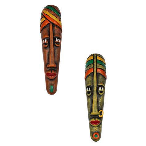 Arista Décor Terra-Cotta Wall Hanging. Tribal mask : Amazon.in: Home ...