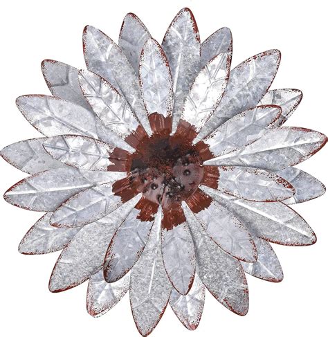 Buy qzmaikoo Galvanized Farmhouse Metal Flowers Wall Decor Rustic Metal ...