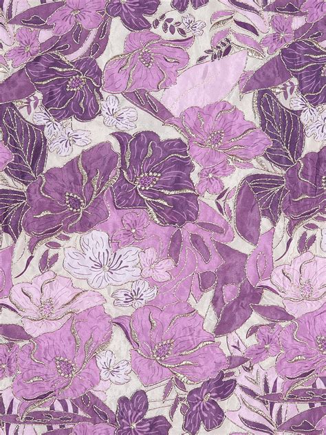 Bold Floral Textile In Lush Purple – Tirumala Designers