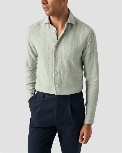 Solid Twill Linen Shirt - Eton