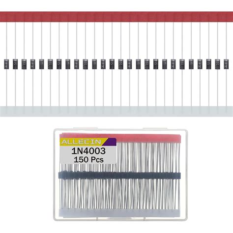 ALLECIN 150Pcs 1N4003 Rectifier Diode 1A 200V IN4003 Silicon Inline ...