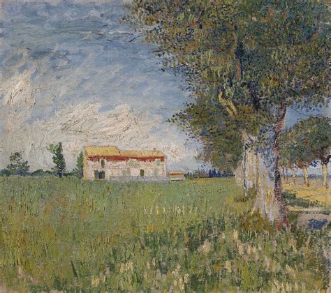 Farmhouse in a Wheatfield - Life Size Posters by Vincent Van Gogh | Buy ...
