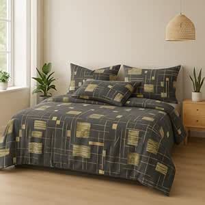 Cotton AC Comforter Set – 4-Piece King Size Bedding Set with 1 Flat ...