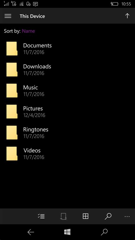 Image result for Windows Phone 10 File Explorer