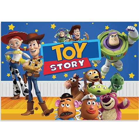Buy Cartoon Toy Story Birthday Party Banner Backdrop Starry Sky ...