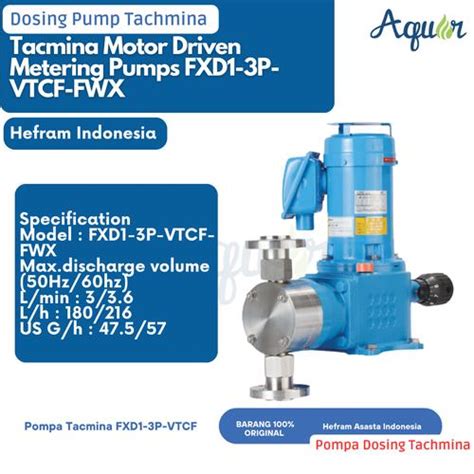 Promo Pompa Diaphragm Tachmina Motor Driven Metering Pumps FXD1-2 VTCF ...