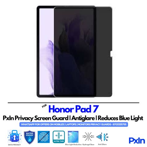 Privacy Screen Guard (Anti-Blue & Anti-Glare) for Honor Pad 7 | Pxin