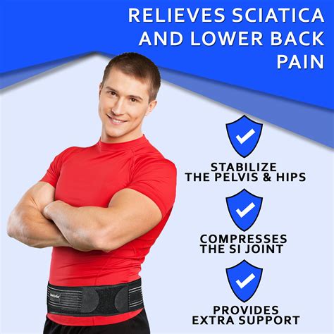 Buy EverRelief Large SI Belt Hip Brace-Sacroiliac Belt for Women & Men ...