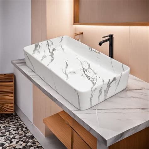 Plantex Platinium Ceramic Tabletop Oval Wash Basin/Countertop Bathroom ...