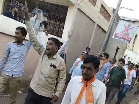 Kshatriyas raised slogans of Rupala...hai...hai against the BJP workers ...