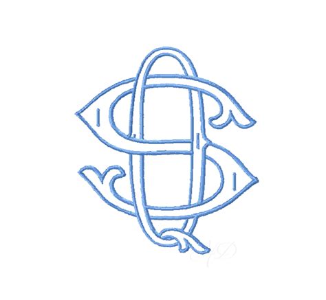 3.5" Q Fishtail Embroidery Font Two Type Outline Font – HERRINGTON DESIGN