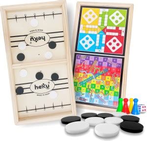 rli 3 in 1 Fast Sling Puck Board Game String Hockey With Ludo Snacks ...
